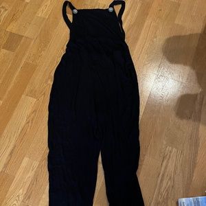 Boohoo Black maternity overalls